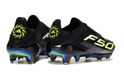 Adidas F50+ Elite Lightstrike Pro FG Firm Ground Soccer Cleats - Black/White/Yellow
