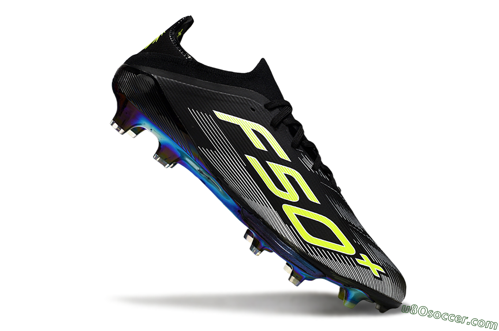 Adidas F50+ Elite Lightstrike Pro FG Firm Ground Soccer Cleats - Black/White/Yellow 4