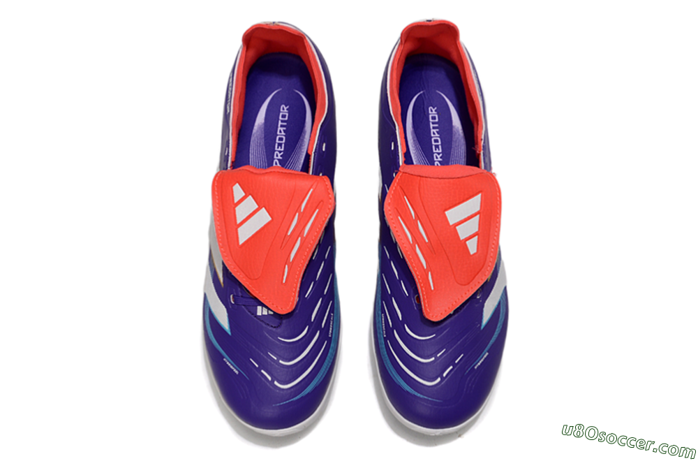 Adidas Predator Elite Foldover Tongue TF Artificial Turf Soccer Shoes - Blue/White/Red 5