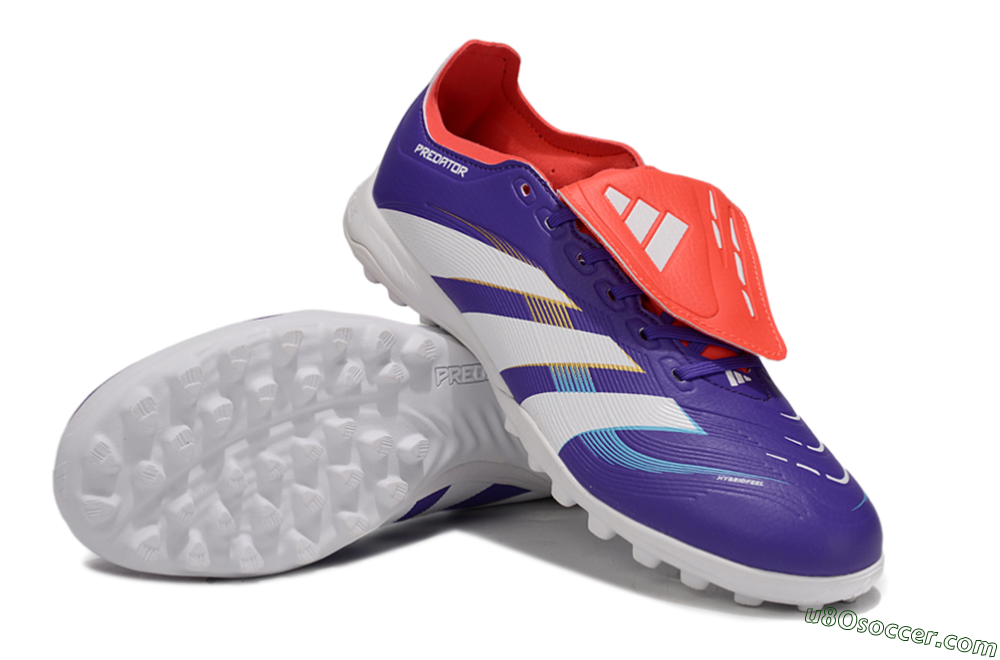 Adidas Predator Elite Foldover Tongue TF Artificial Turf Soccer Shoes - Blue/White/Red 3
