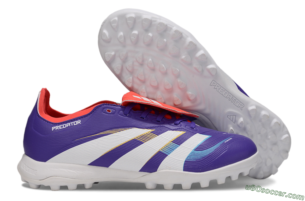 Adidas Predator Elite Foldover Tongue TF Artificial Turf Soccer Shoes - Blue/White/Red 1