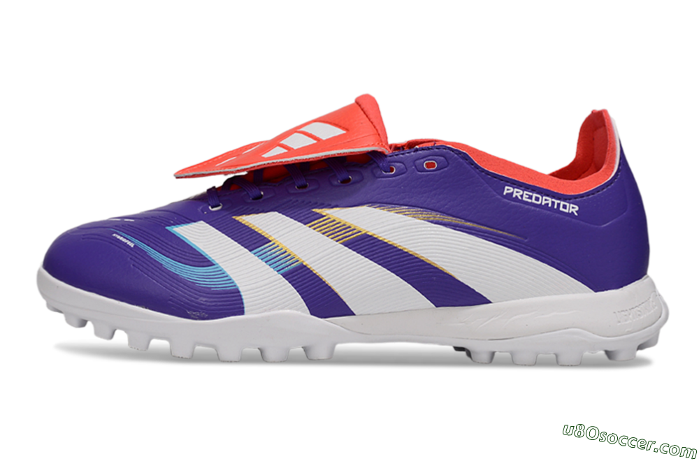 Adidas Predator Elite Foldover Tongue TF Artificial Turf Soccer Shoes - Blue/White/Red 2
