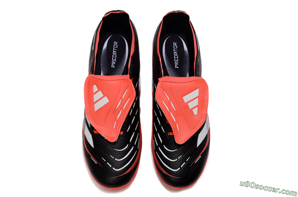 Adidas Predator Elite Foldover Tongue TF Artificial Turf Soccer Shoes - Black/White/Red 4