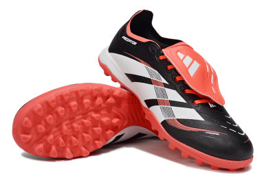 Adidas Predator Elite Foldover Tongue TF Artificial Turf Soccer Shoes - Black/White/Red
