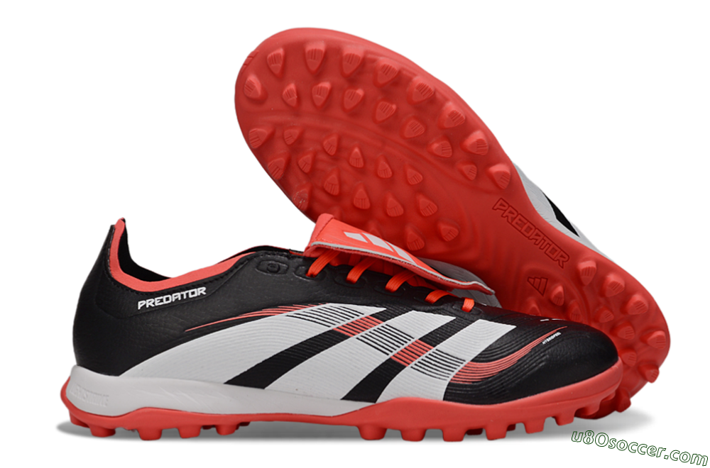 Adidas Predator Elite Foldover Tongue TF Artificial Turf Soccer Shoes - Black/White/Red 1