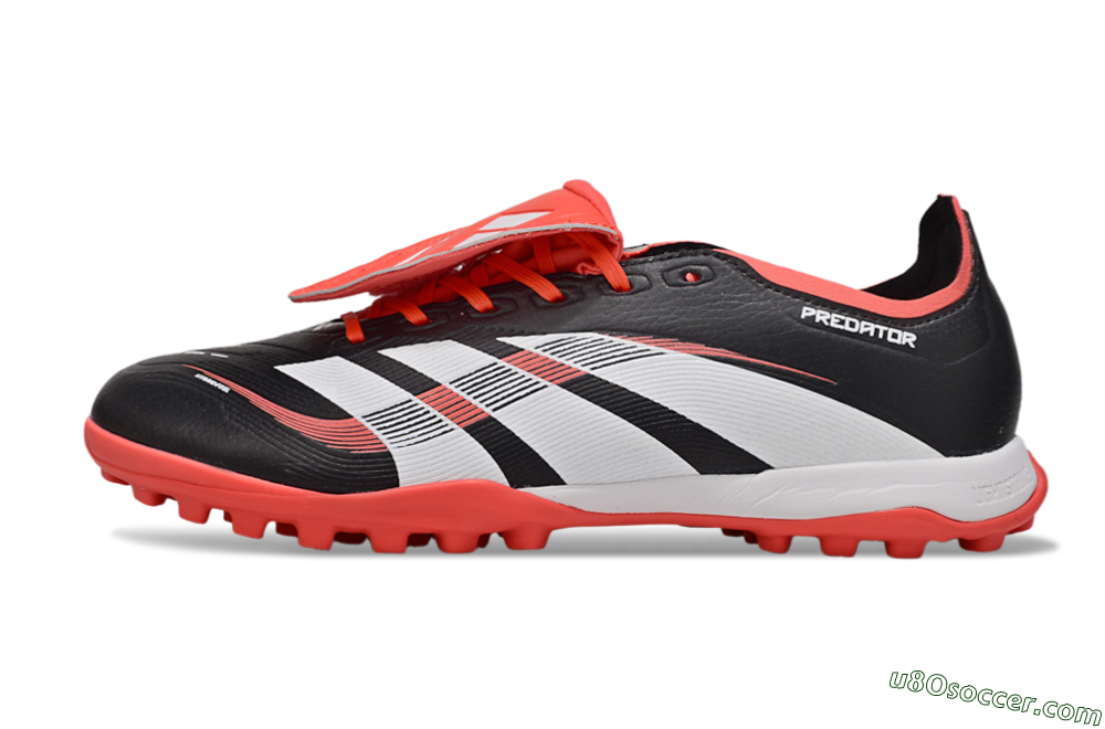 Adidas Predator Elite Foldover Tongue TF Artificial Turf Soccer Shoes - Black/White/Red 2