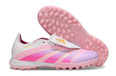 Adidas Predator Elite Foldover Tongue TF Artificial Turf Soccer Shoes - Pink/Purple/Gold