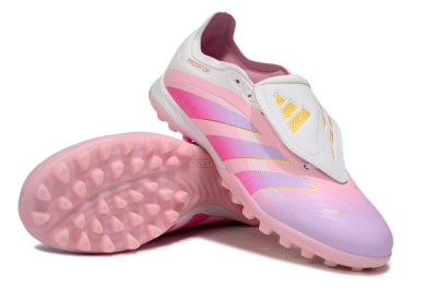 Adidas Predator Elite Foldover Tongue TF Artificial Turf Soccer Shoes - Pink/Purple/Gold