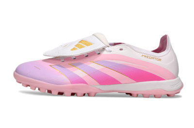 Adidas Predator Elite Foldover Tongue TF Artificial Turf Soccer Shoes - Pink/Purple/Gold