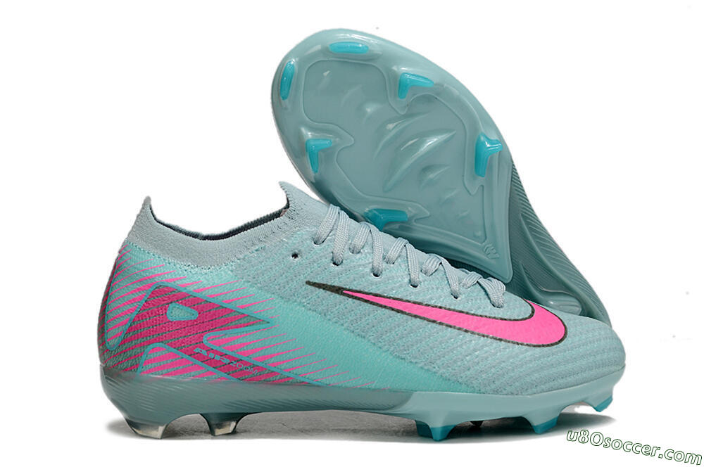 Nike Air Zoom Mercurial Vapor 16 Elite FG Firm Ground Soccer Cleats - Jade/Pink/Silver 1