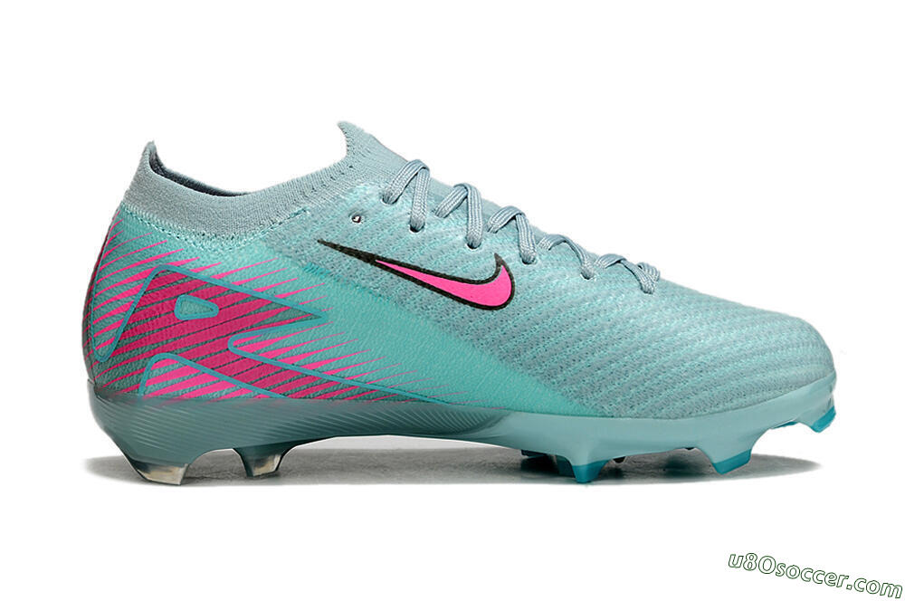 Nike Air Zoom Mercurial Vapor 16 Elite FG Firm Ground Soccer Cleats - Jade/Pink/Silver 5