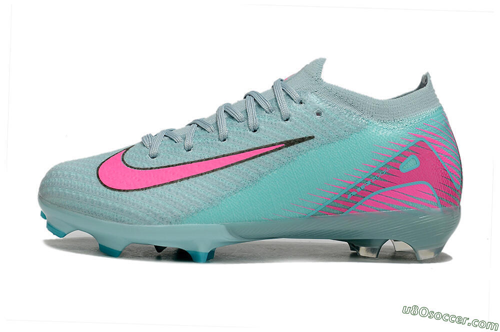 Nike Air Zoom Mercurial Vapor 16 Elite FG Firm Ground Soccer Cleats - Jade/Pink/Silver 2