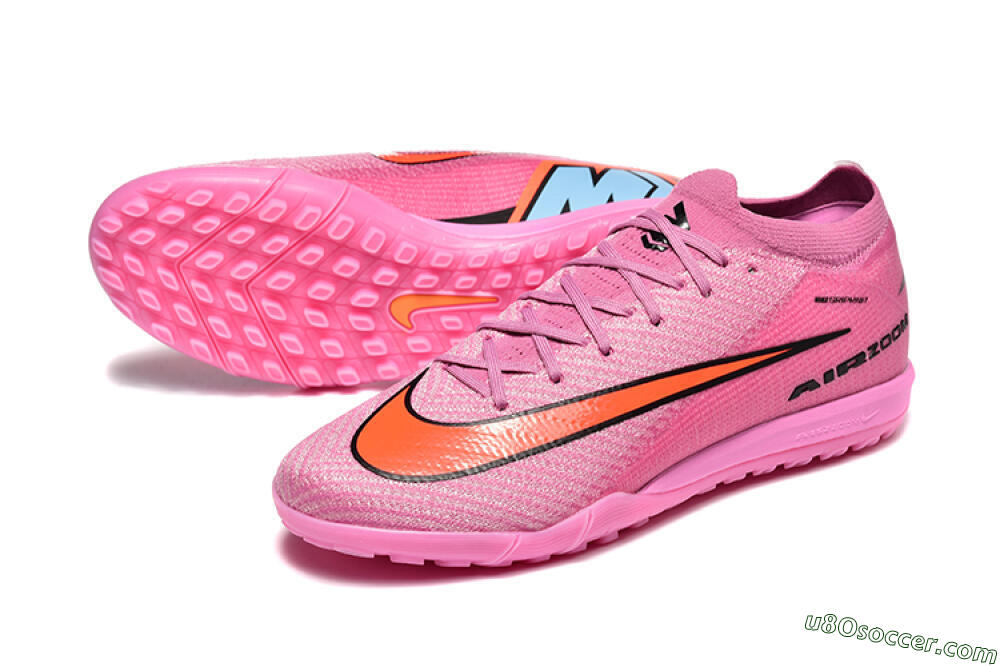 Nike Air Zoom Mercurial Vapor 16 Elite TF Artificial Turf Soccer Shoes - Pink/Red/Black 3