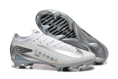 Nike Air Zoom Mercurial Vapor 16 Elite FG Firm Ground Soccer Cleats - White/Silver/Grey