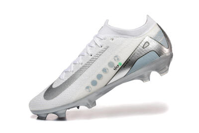 Nike Air Zoom Mercurial Vapor 16 Elite FG Firm Ground Soccer Cleats - White/Silver/Grey