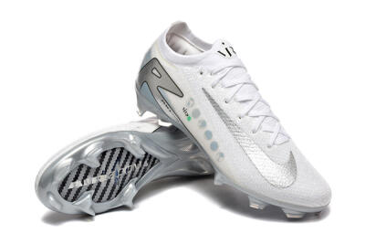 Nike Air Zoom Mercurial Vapor 16 Elite FG Firm Ground Soccer Cleats - White/Silver/Grey