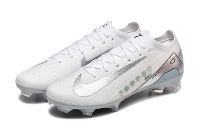 Nike Air Zoom Mercurial Vapor 16 Elite FG Firm Ground Soccer Cleats - White/Silver/Grey