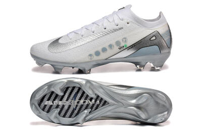 Nike Air Zoom Mercurial Vapor 16 Elite FG Firm Ground Soccer Cleats - White/Silver/Grey