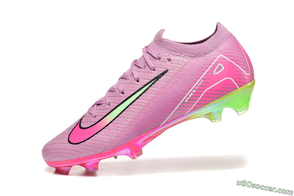 Nike Air Zoom Mercurial Vapor 16 Elite FG Firm Ground Soccer Cleats - Pink/Yellow/White 8