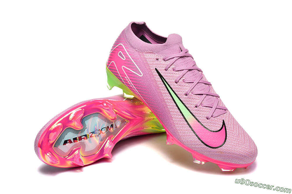 Nike Air Zoom Mercurial Vapor 16 Elite FG Firm Ground Soccer Cleats - Pink/Yellow/White 4