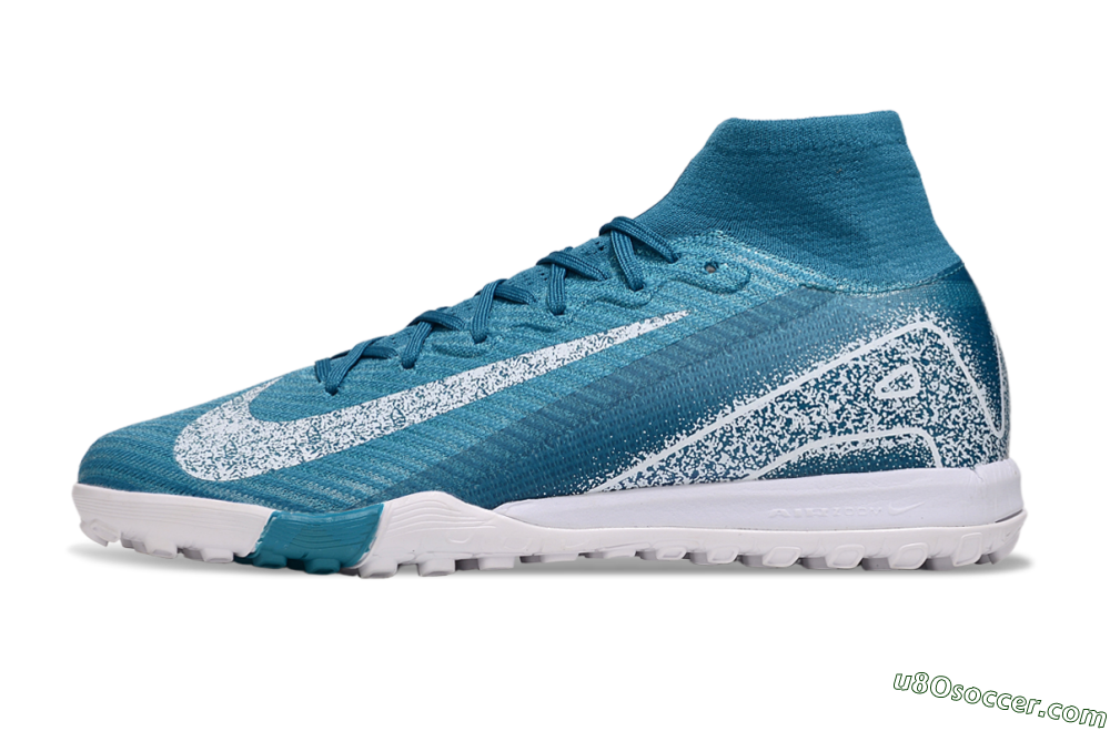 Nike Air Zoom Mercurial Superfly 10 Elite TF Artificial Turf Soccer Shoes - Blue/White 2