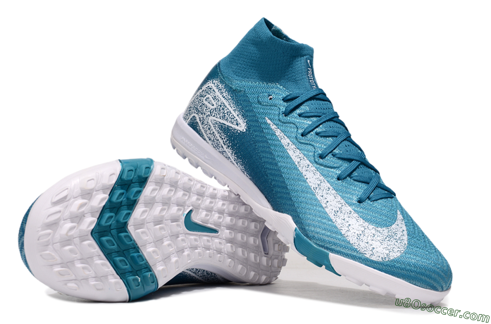 Nike Air Zoom Mercurial Superfly 10 Elite TF Artificial Turf Soccer Shoes - Blue/White 0