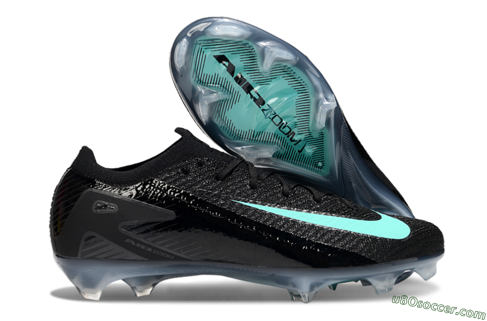 Nike Air Zoom Mercurial Vapor 16 Elite FG Firm Ground Soccer Cleats - Black/Jade 1