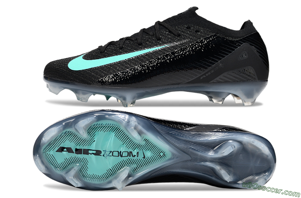 Nike Air Zoom Mercurial Vapor 16 Elite FG Firm Ground Soccer Cleats - Black/Jade 0