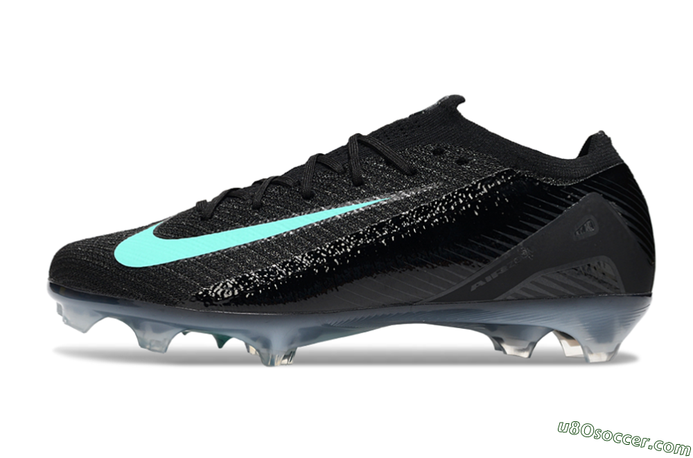 Nike Air Zoom Mercurial Vapor 16 Elite FG Firm Ground Soccer Cleats - Black/Jade 2