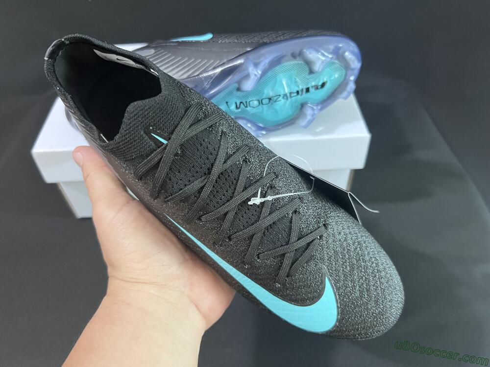 Nike Air Zoom Mercurial Vapor 16 Elite FG Firm Ground Soccer Cleats - Black/Jade