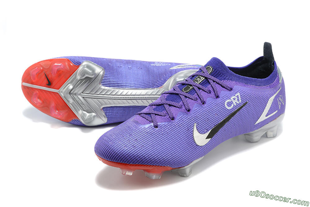 Nike Mercurial Vapor 14 Elite FG Firm Ground Soccer Cleats - Purple/Silver/Black 3