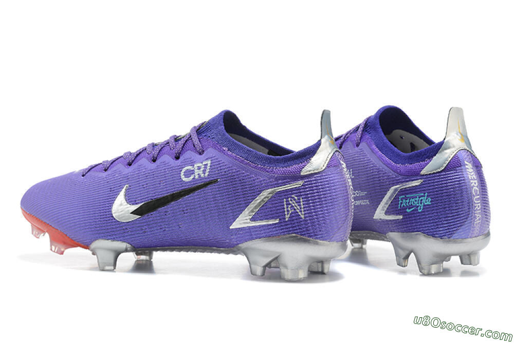 Nike Mercurial Vapor 14 Elite FG Firm Ground Soccer Cleats - Purple/Silver/Black 4