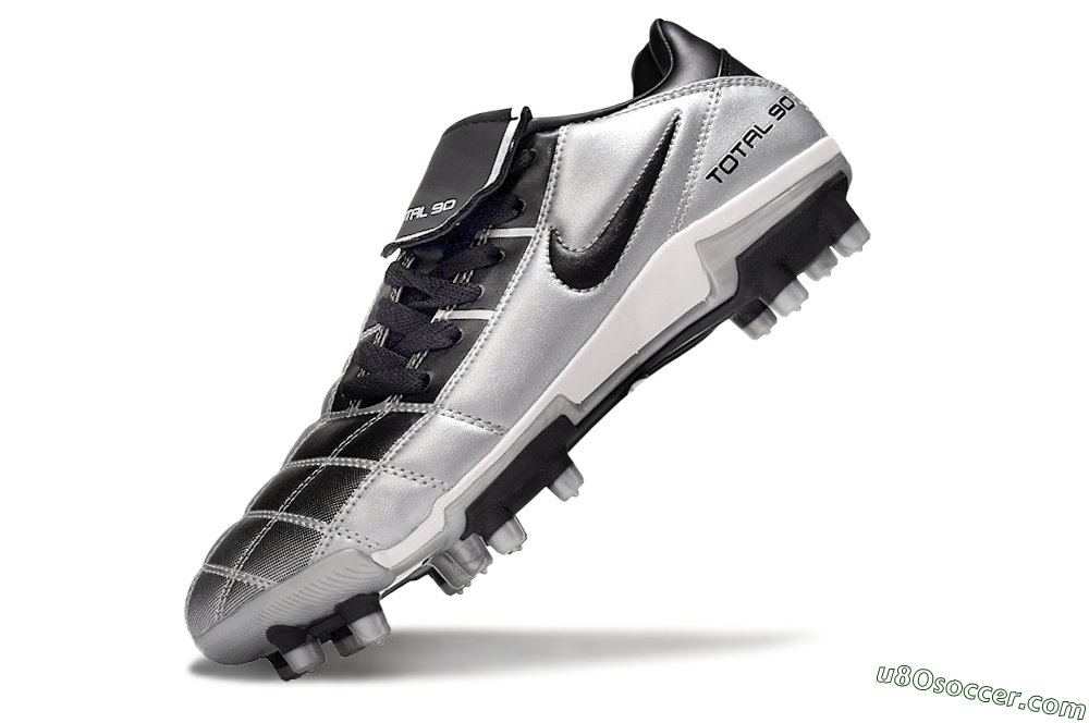 Nike Total 90 III FG Firm Ground Soccer Cleats - Black/Silver/White 6