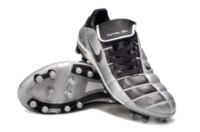 Nike Total 90 III FG Firm Ground Soccer Cleats - Black/Silver/White