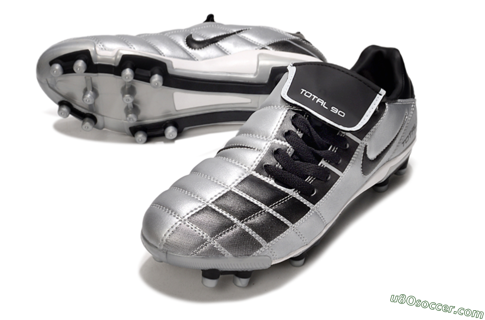 Nike Total 90 III FG Firm Ground Soccer Cleats - Black/Silver/White 3