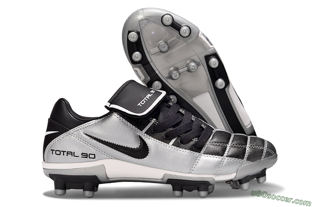 Nike Total 90 III FG Firm Ground Soccer Cleats - Black/Silver/White 1