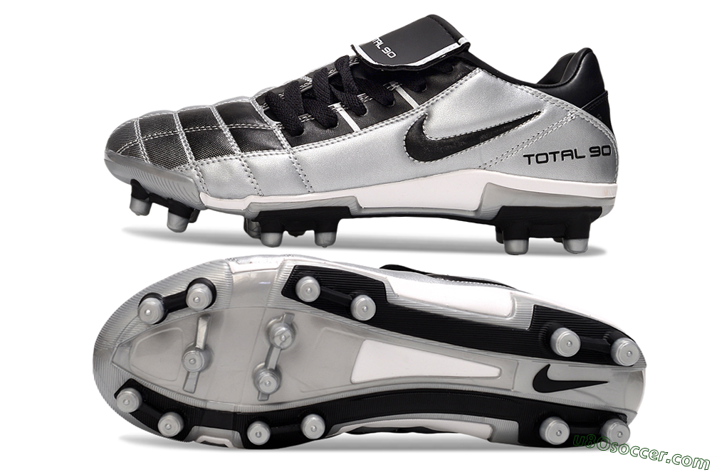 Nike Total 90 III FG Firm Ground Soccer Cleats - Black/Silver/White 0