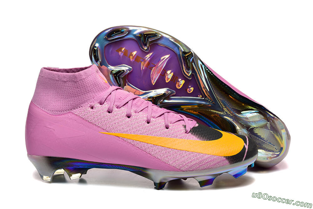Nike Air Zoom Mercurial Superfly 10 Elite FG Firm Ground Soccer Cleats - Pink/Black/Yellow 1