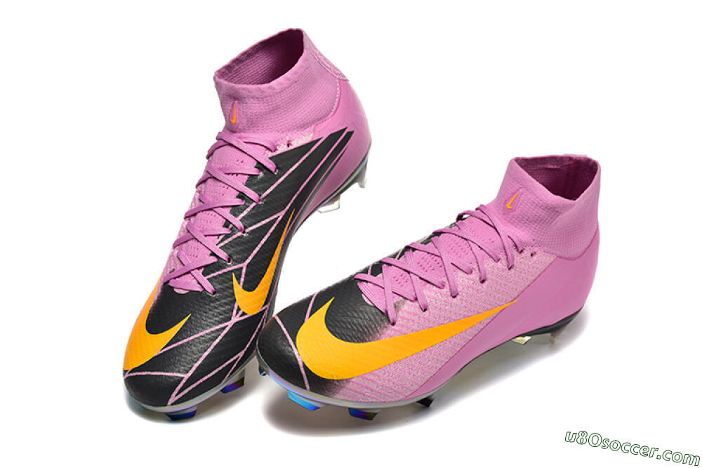 Nike Air Zoom Mercurial Superfly 10 Elite FG Firm Ground Soccer Cleats - Pink/Black/Yellow 6