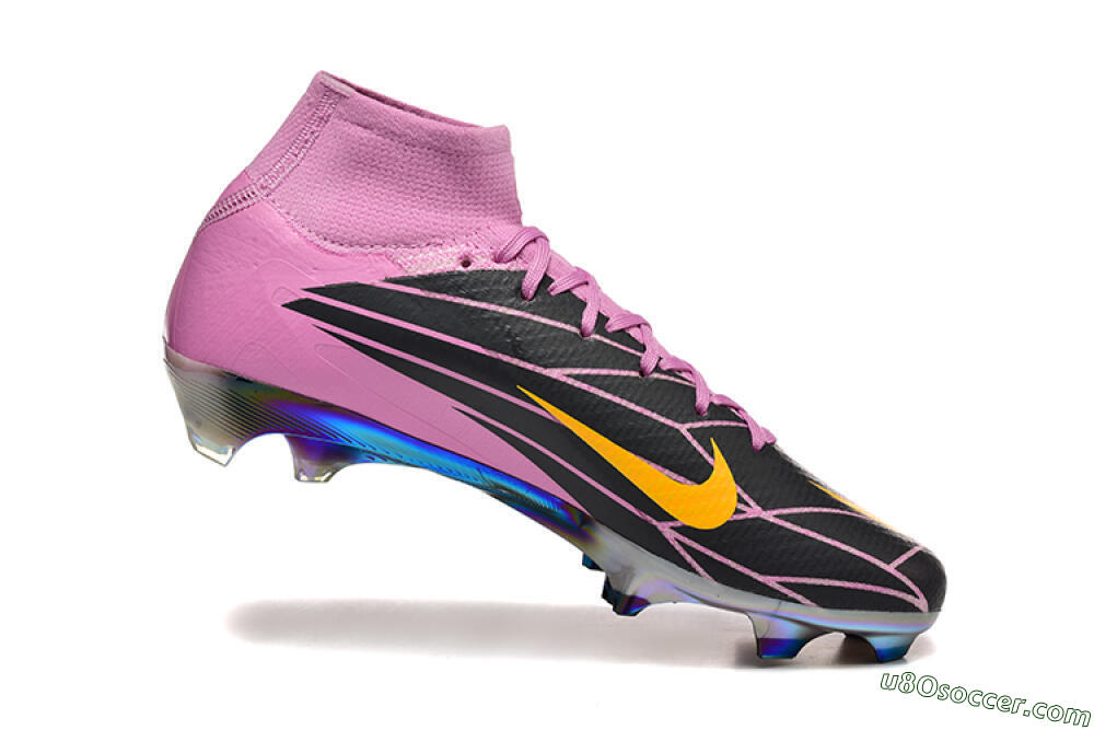 Nike Air Zoom Mercurial Superfly 10 Elite FG Firm Ground Soccer Cleats - Pink/Black/Yellow 7
