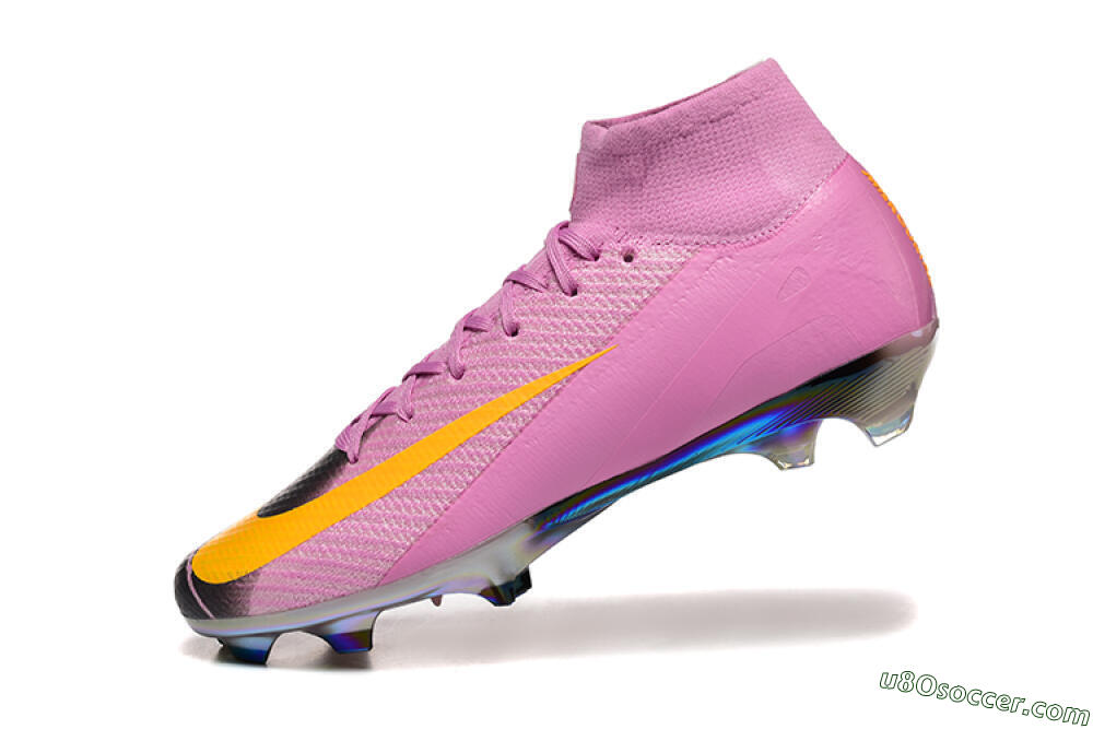 Nike Air Zoom Mercurial Superfly 10 Elite FG Firm Ground Soccer Cleats - Pink/Black/Yellow 8
