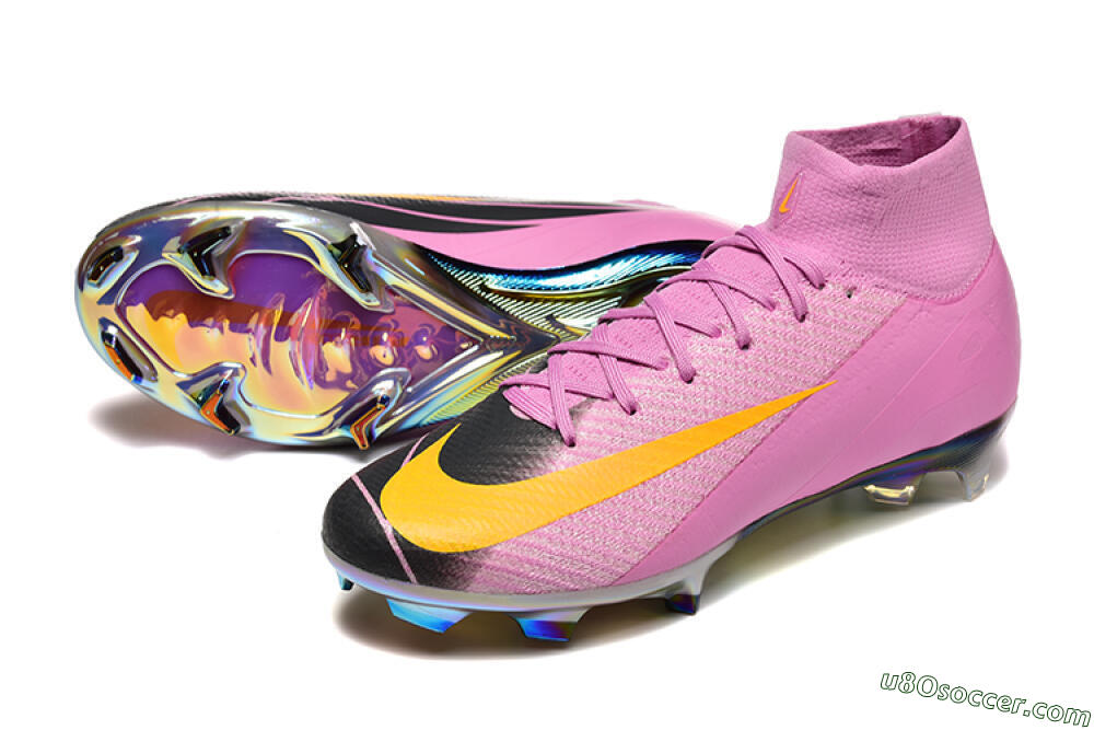 Nike Air Zoom Mercurial Superfly 10 Elite FG Firm Ground Soccer Cleats - Pink/Black/Yellow 3