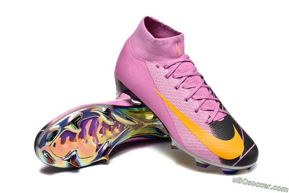 Nike Air Zoom Mercurial Superfly 10 Elite FG Firm Ground Soccer Cleats - Pink/Black/Yellow 4