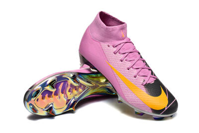 Nike Air Zoom Mercurial Superfly 10 Elite FG Firm Ground Soccer Cleats - Pink/Black/Yellow