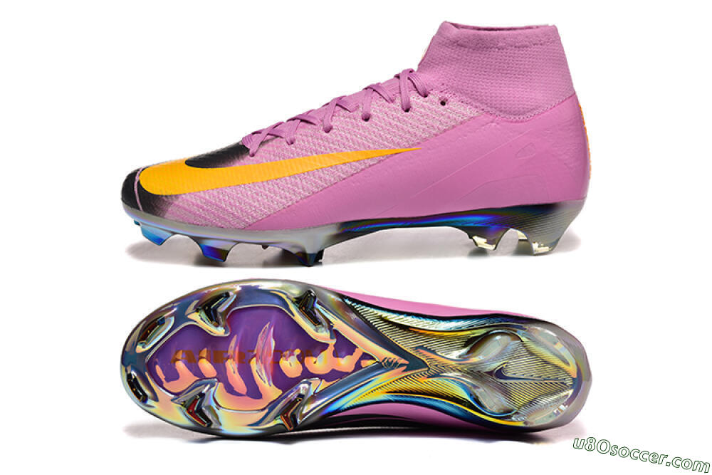 Nike Air Zoom Mercurial Superfly 10 Elite FG Firm Ground Soccer Cleats - Pink/Black/Yellow 0