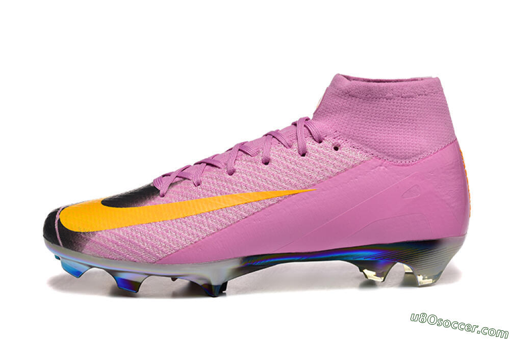Nike Air Zoom Mercurial Superfly 10 Elite FG Firm Ground Soccer Cleats - Pink/Black/Yellow 2