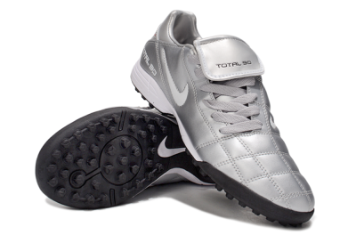 Nike Total 90 III TF Artificial Turf Soccer Shoes - Silver/White/Black