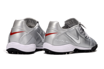 Nike Total 90 III TF Artificial Turf Soccer Shoes - Silver/White/Black