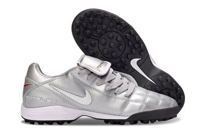 Nike Total 90 III TF Artificial Turf Soccer Shoes - Silver/White/Black
