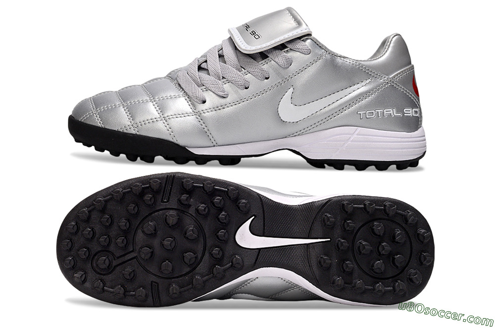 Nike Total 90 III TF Artificial Turf Soccer Shoes - Silver/White/Black 0